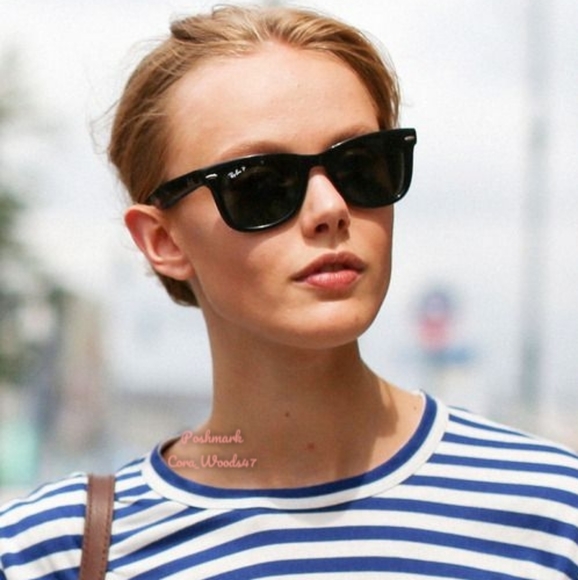 Ray-Ban Black Wayfarer Sunglasses Iconic Style - Picture 13 of 15